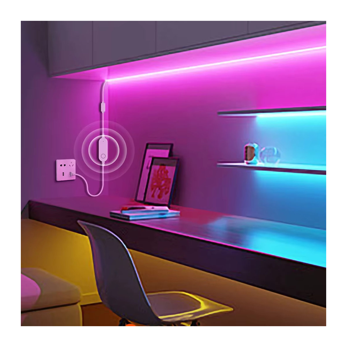 CENFAYA RGB Neon LED Streifen Kit, wasserdicht und dimmbar, Homekit Wifi Steuerung via Siri, Bunt - Bild 4