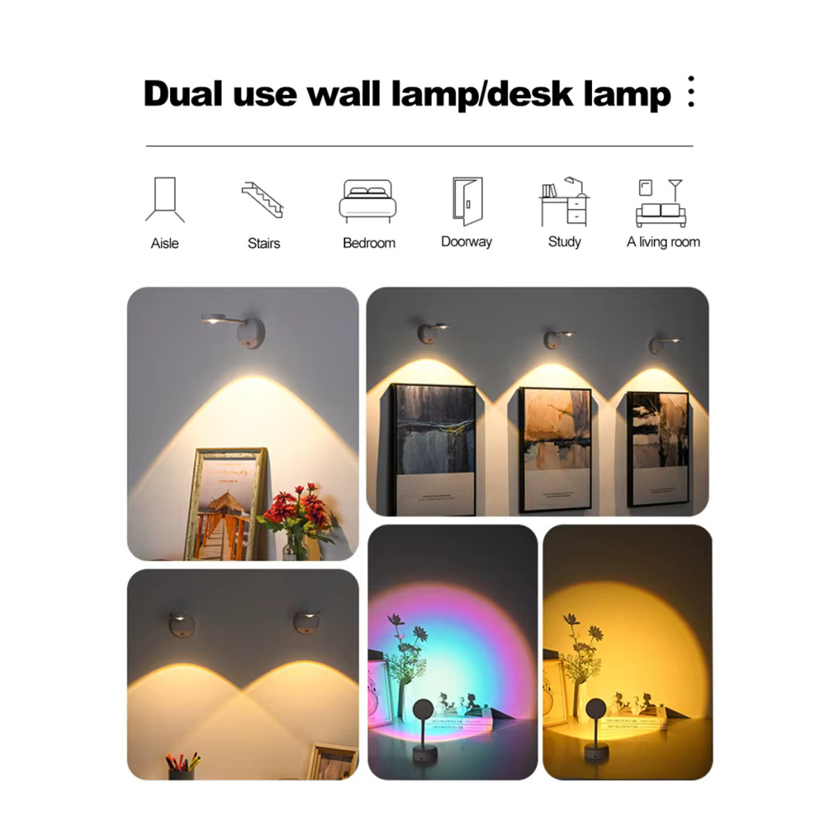 CENSHION LED Strahler Weiß – Kabellose Wandleuchte mit USB-Wiederaufladung, intelligenter Bewegungserkennung und Dimmfunktion für Gemälde und Bilder - Bild 4