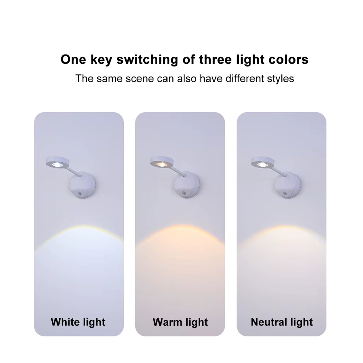 CENSHION LED Strahler Weiß – Kabellose Wandleuchte mit USB-Wiederaufladung, intelligenter Bewegungserkennung und Dimmfunktion für Gemälde und Bilder - Bild 5