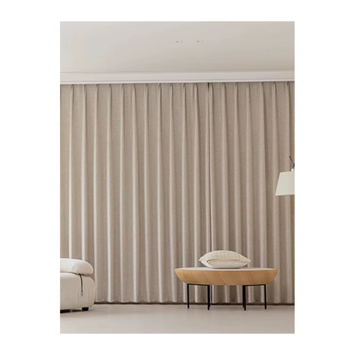 CENTURyMiG Leinen-Gaze-Vorhang halbverdunkelnd in Creme Beige Gelb - Bild 4