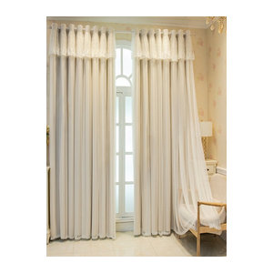 CENTURyMiG Verdunkelungsvorhang mit Prinzessin-Design aus Polyester für Wohnzimmer und Schlafzimmer in Gelb oder Weiß