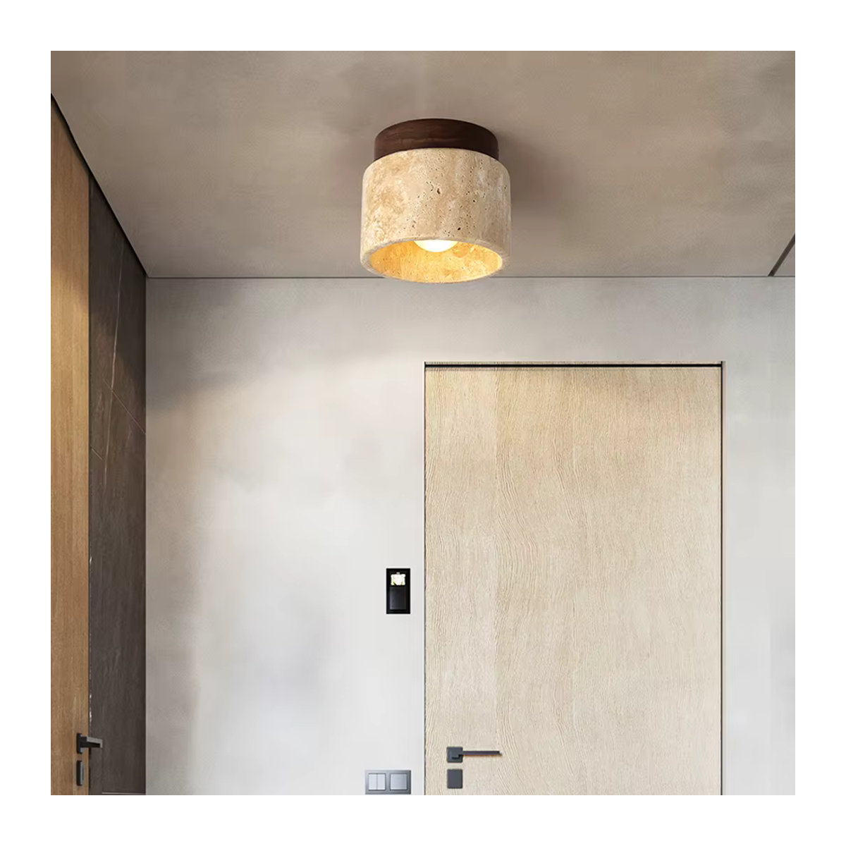 Ceropegia Deckenlampe im Retro-Stil aus Beton in Gelb und Beige - Bild 2