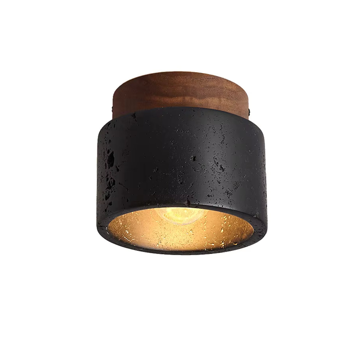 Ceropegia Deckenlampe in Schwarz im modernen minimalistischen Wabi-Sabi Design aus Beton - Bild 5
