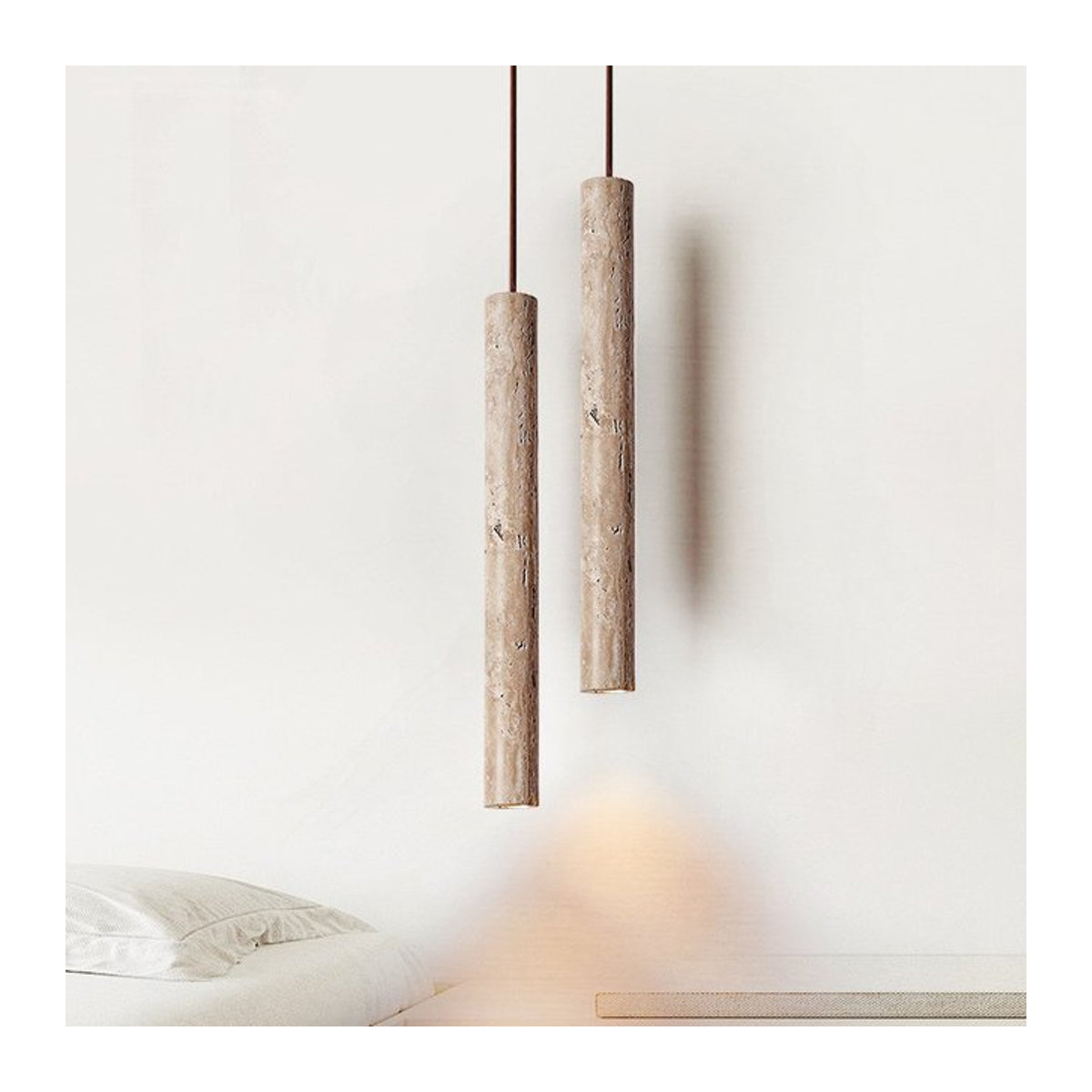 Ceropegia Wabi-Sabi Kronleuchter im Stein-Design in Gelb und Beige für Schlafzimmer und Restaurant im Retro-Stil - Bild 1