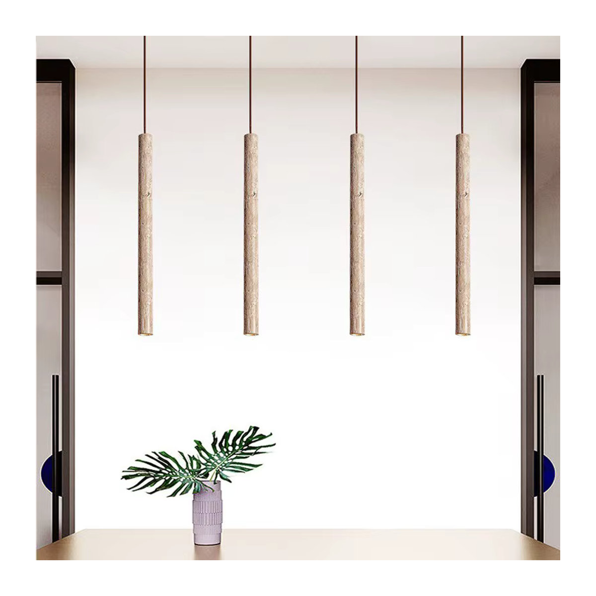 Ceropegia Wabi-Sabi Kronleuchter im Stein-Design in Gelb und Beige für Schlafzimmer und Restaurant im Retro-Stil - Bild 2