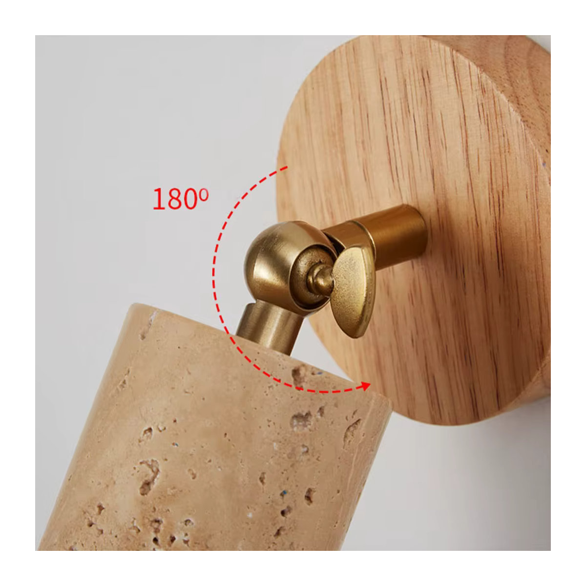 Ceropegia Wabi-Sabi Wandlampe aus Holz und Stein im japanischen Design für Schlafzimmer und Korridor - Bild 4
