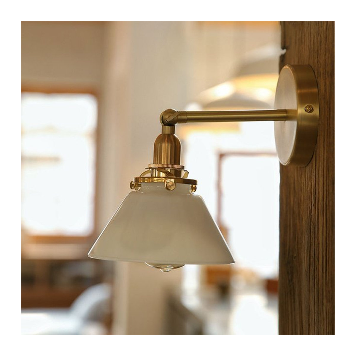 Ceropegia Wandleuchte im Retro-Design mit Glas und Bronze in Gelb - Bild 1