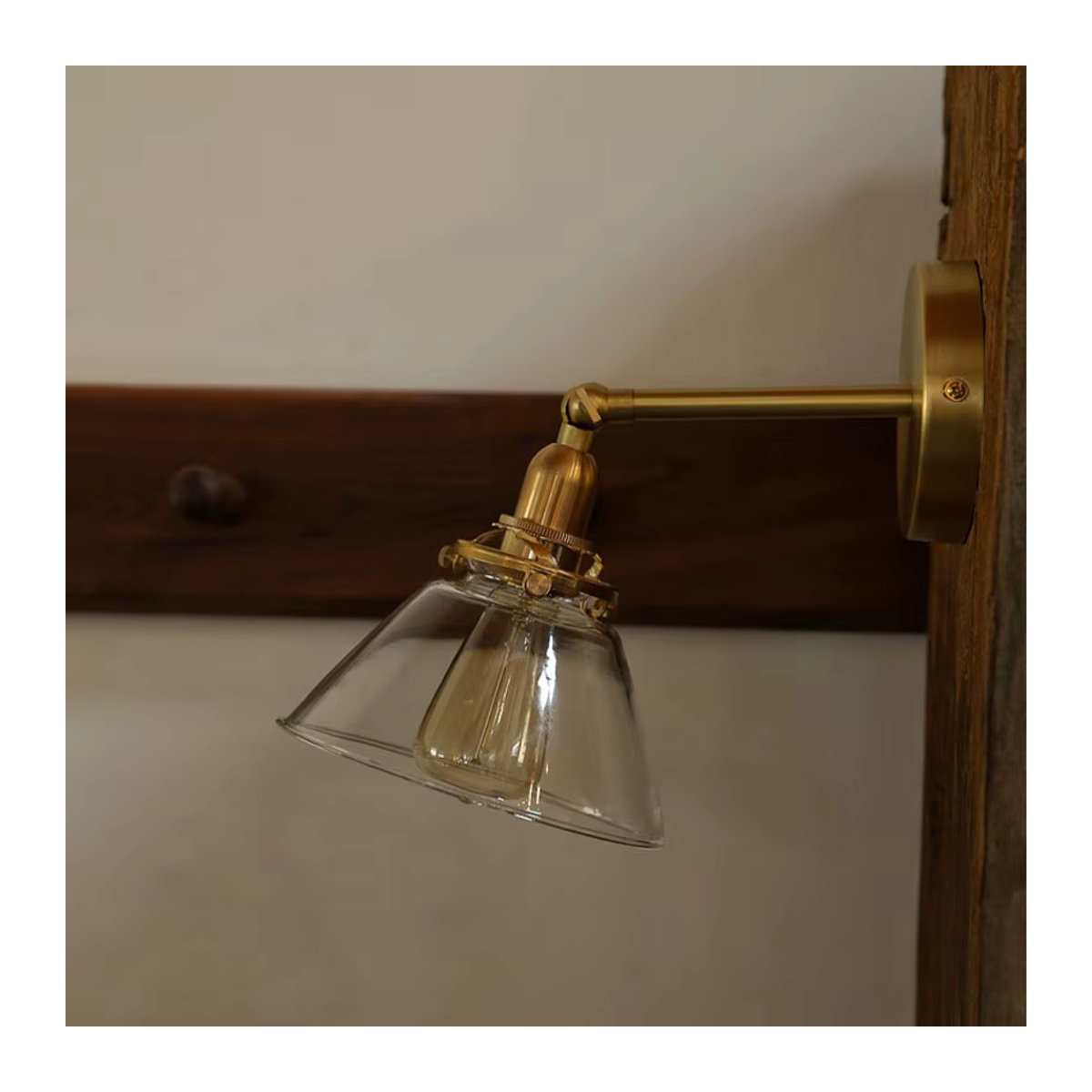 Ceropegia Wandleuchte im Retro-Design mit Glas und Bronze in Gelb - Bild 2
