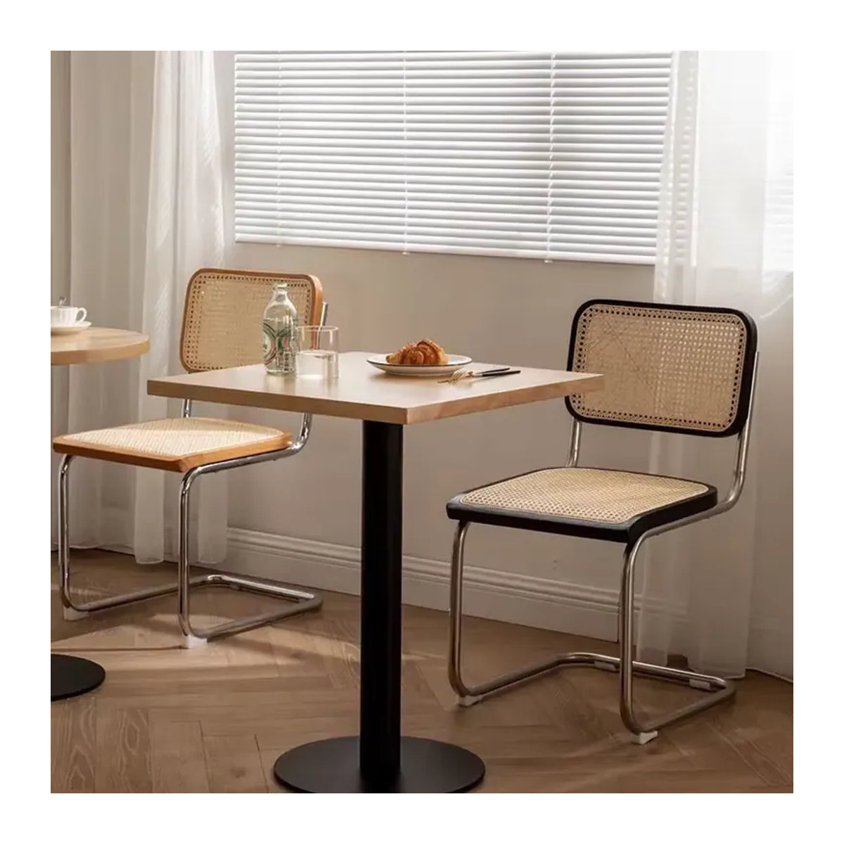 Cesca Esszimmerstuhl im skandinavischen Design aus Holz und Rattan in Natur/Beige - Bild 2