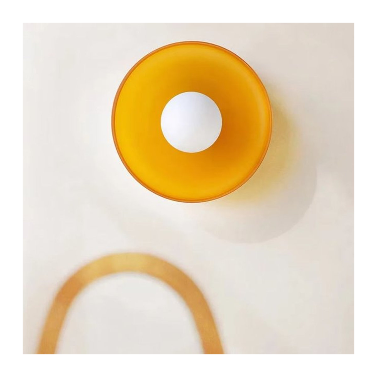 CETANT Deckenlampe aus Glas im Vintage-Stil mit G9-Fassung in Gelb - Bild 1