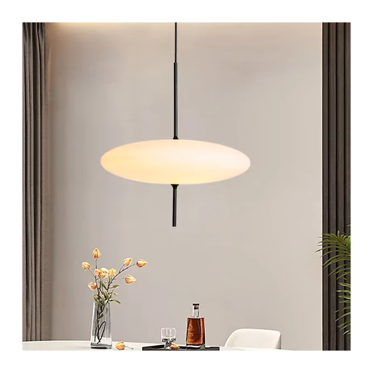 CETANT Moderne LED-Pendelleuchte im fliegenden Untertassen-Stil in Schwarz oder Weiß - Bild 2