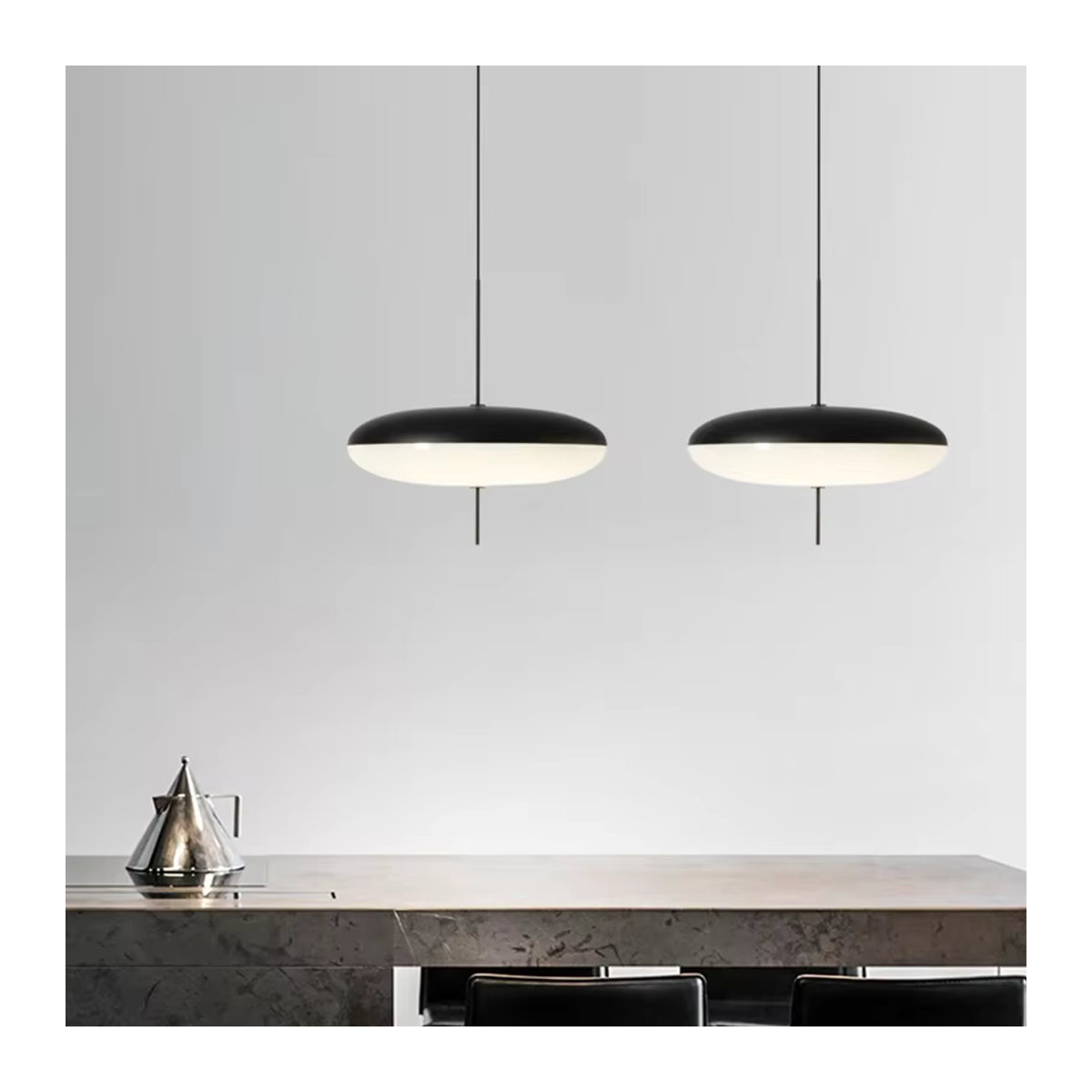 CETANT Moderne LED-Pendelleuchte im fliegenden Untertassen-Stil in Schwarz oder Weiß - Bild 4