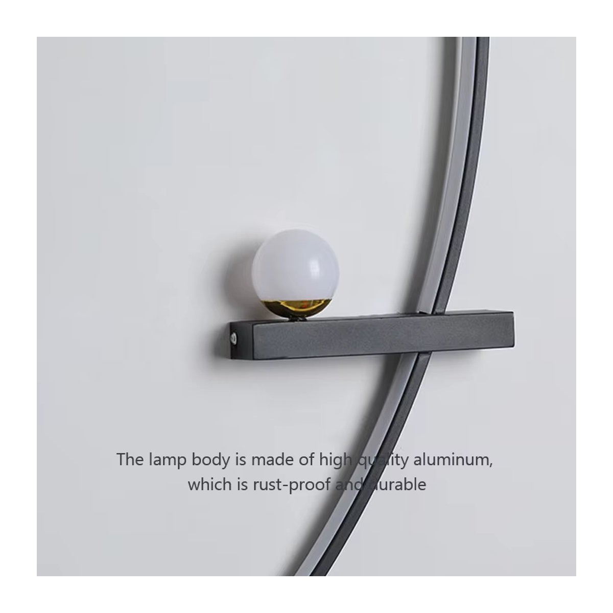 CETANT Moderne LED Wandlampe aus Aluminium in Schwarz mit Smart Fernbedienung für Schlafzimmer, Studie und Wohnzimmer - Bild 5