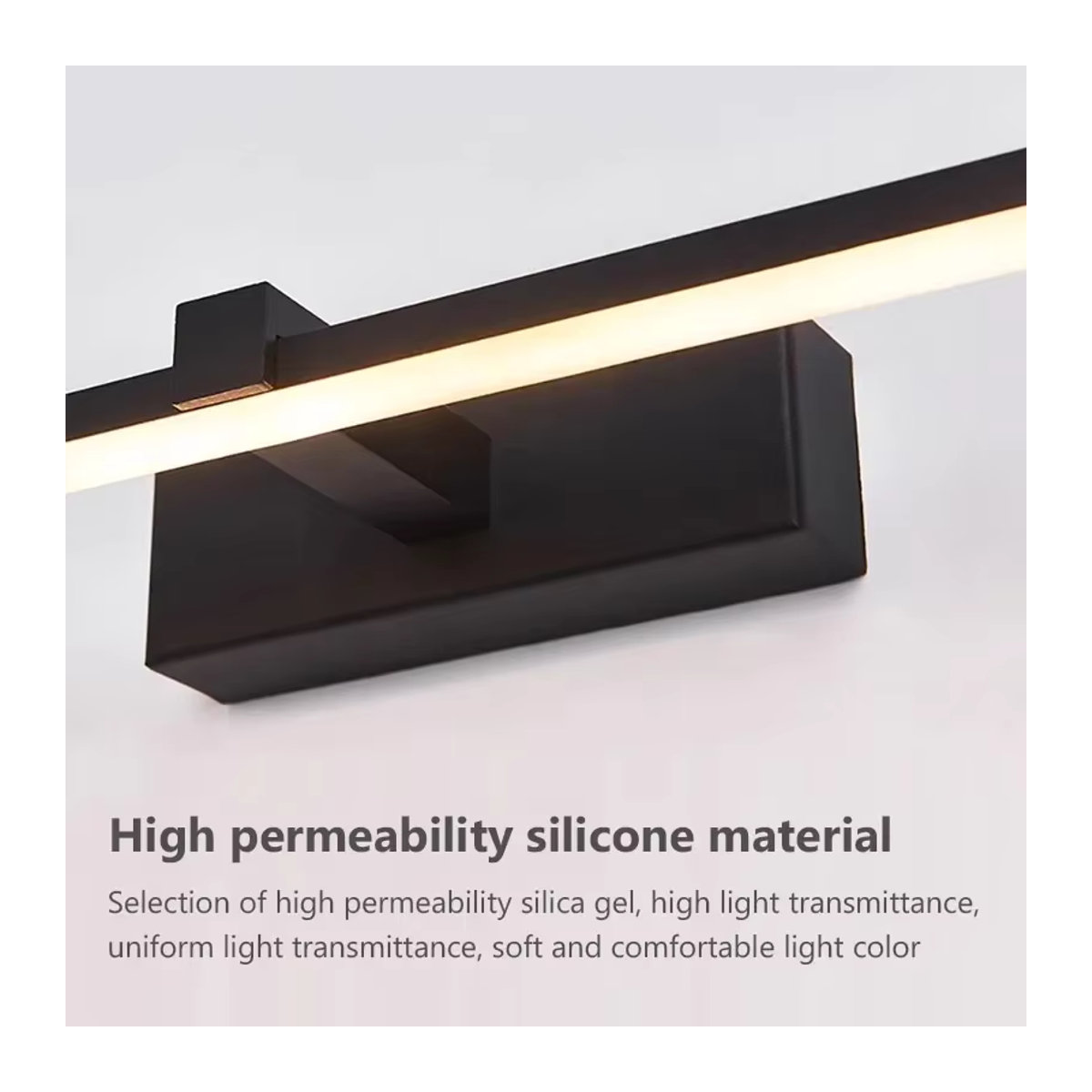 CETANT Moderne LED-Wandleuchte aus Aluminium in Schwarz als dekorative Streifenleuchte für Badezimmer, Küche und Innenräume - Bild 4