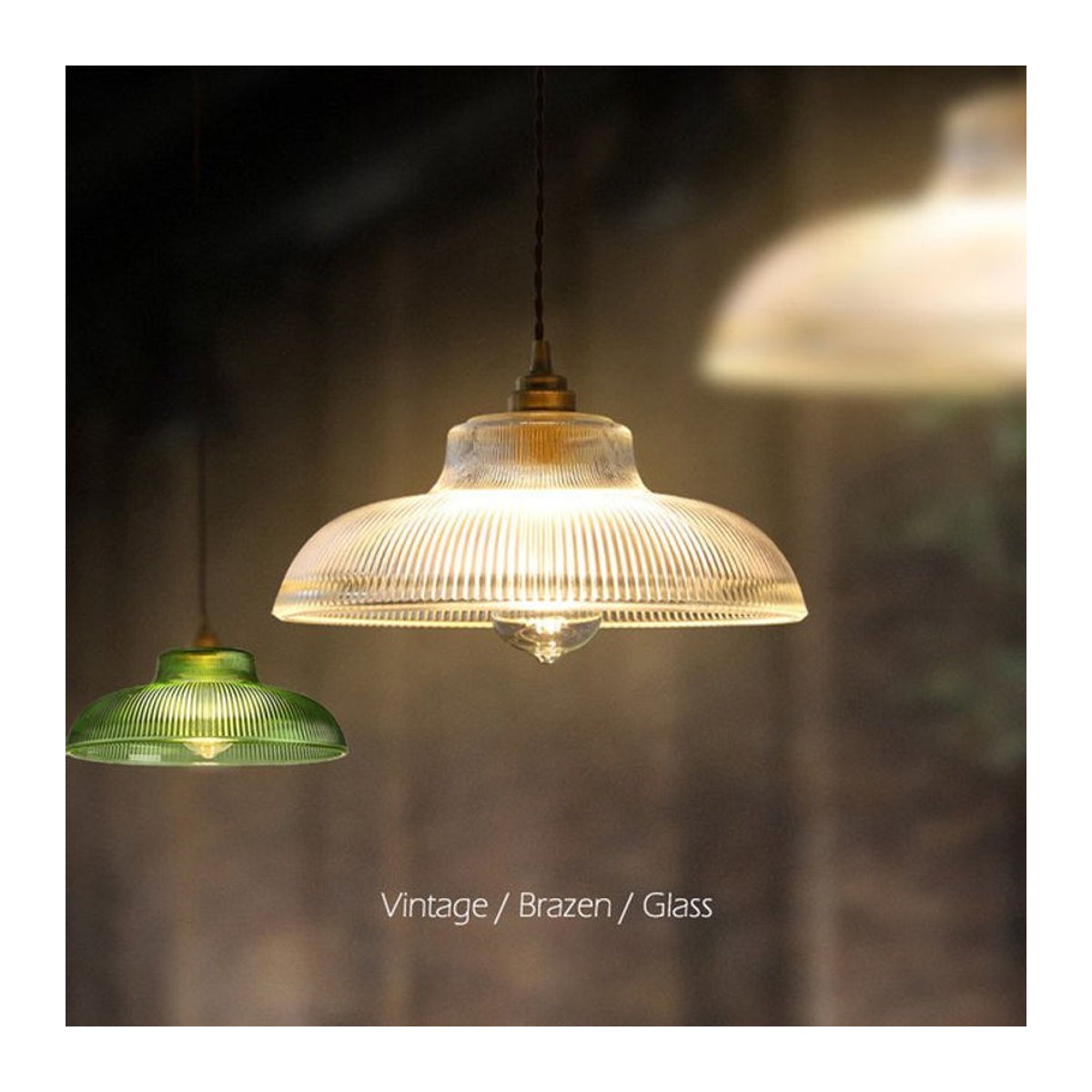 CETANT Pendelleuchte aus Glas im skandinavischen Retro-Design, LED, Grün - Bild 1