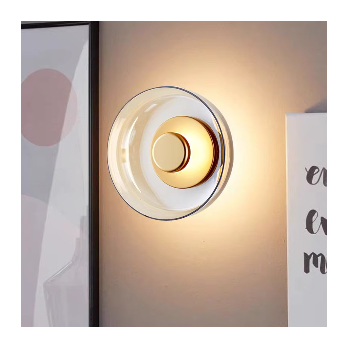 CETANT Vintage LED Wandleuchte aus Glas im minimalistischen Retro-Design - Bild 1
