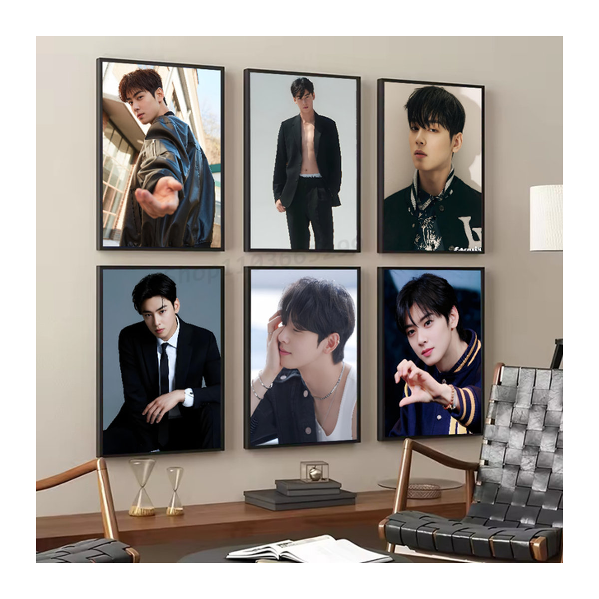Cha E-EunWoo Poster als selbstklebende Wanddekoration, mehrfarbig, rechteckig - Bild 1