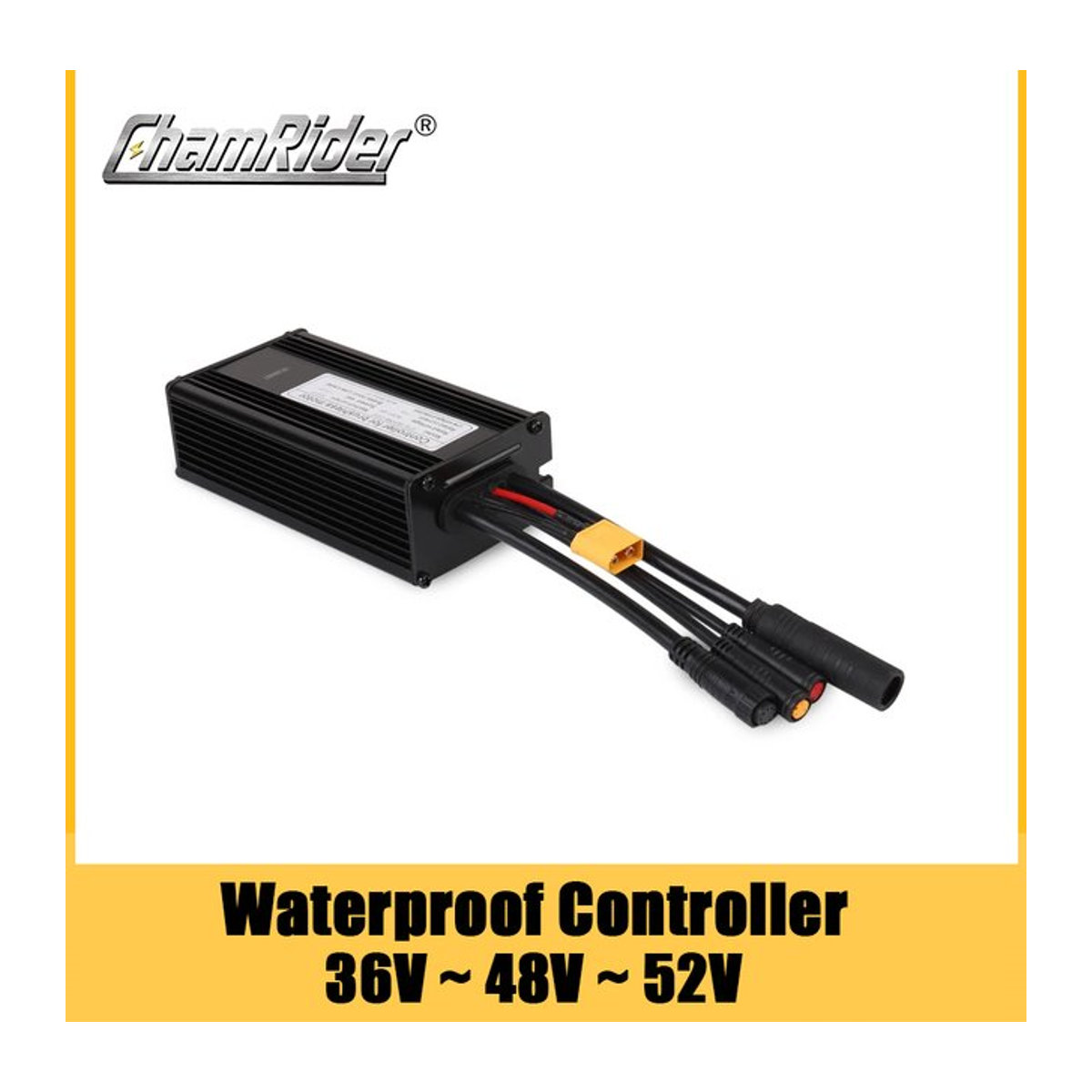 Chamrider Wasserdichter E-Bike Controller in Schwarz mit Dual-Modus, Hall-Sensor und LED-LCD Display für 36V/48V, 500W, 9 Mosfet - Bild 1
