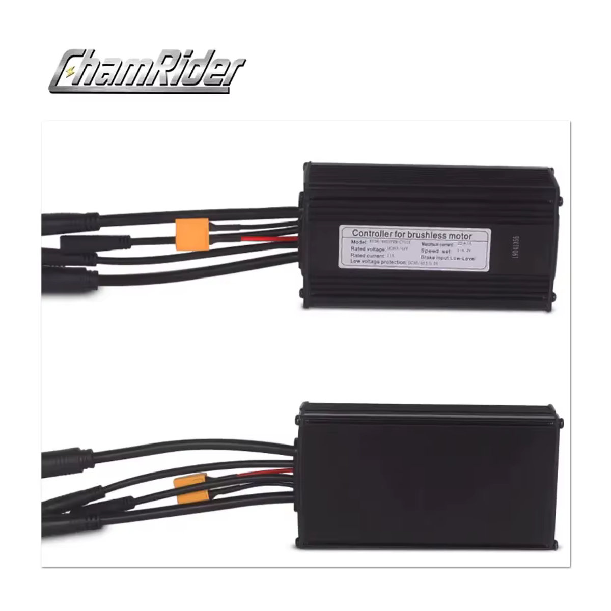 Chamrider Wasserdichter E-Bike Controller in Schwarz mit Dual-Modus, Hall-Sensor und LED-LCD Display für 36V/48V, 500W, 9 Mosfet - Bild 5