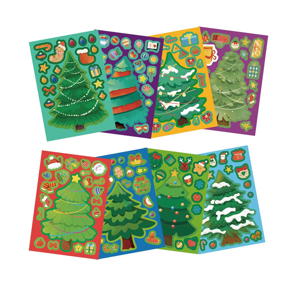 Charile Cartoon Weihnachten Baum Puzzle Aufkleber Mehrfarbig 8 bis 16 Stück Pädagogisches Jigsaw Spielzeug für Kinder - Bild 2