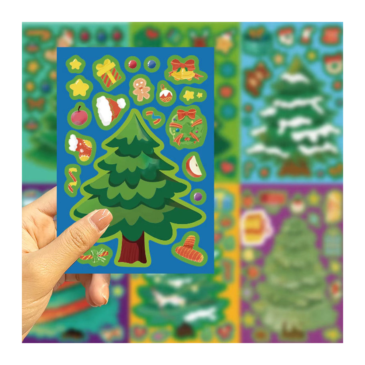 Charile Cartoon Weihnachten Baum Puzzle Aufkleber Mehrfarbig 8 bis 16 Stück Pädagogisches Jigsaw Spielzeug für Kinder - Bild 3