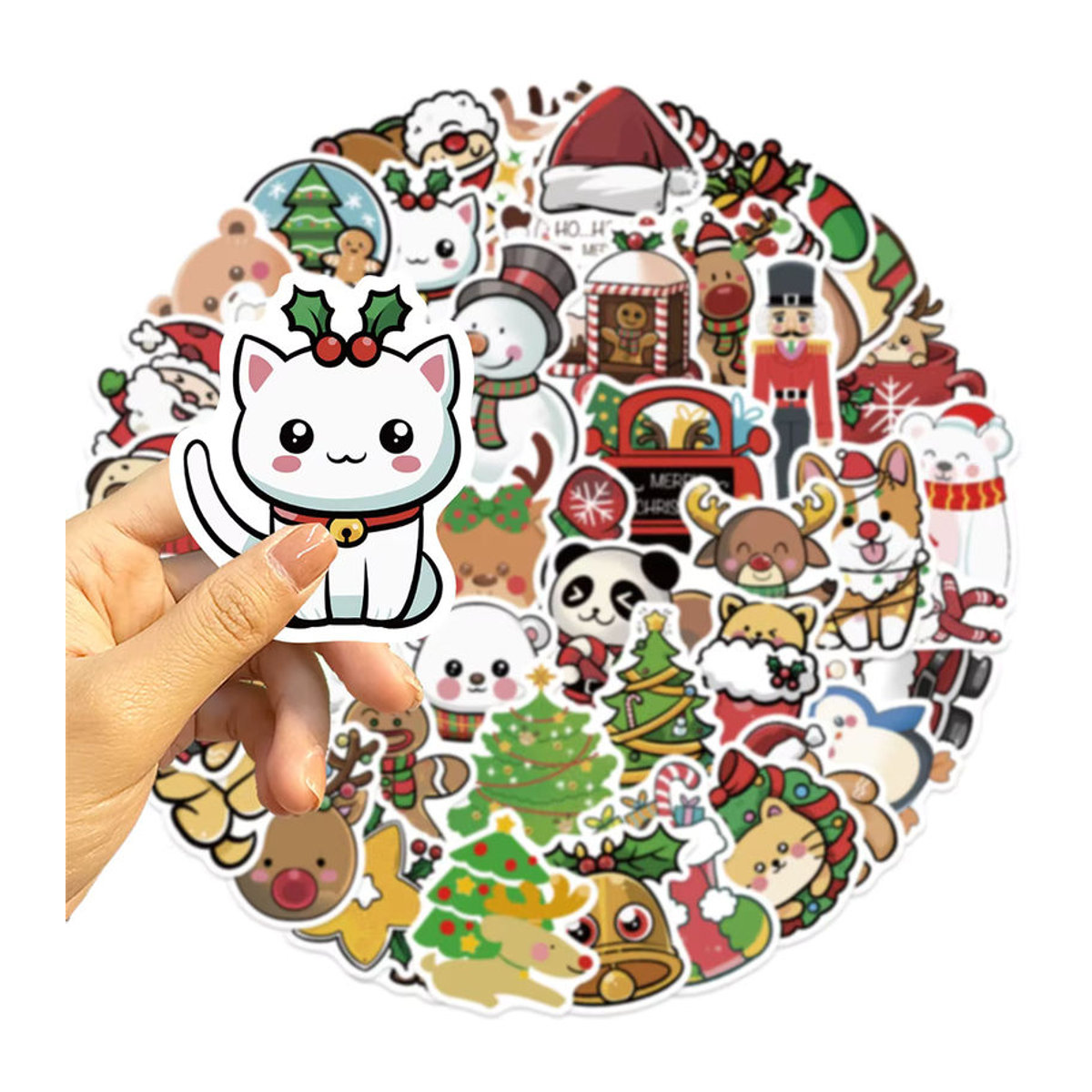Charile Kawaii Cartoon Weihnachten Santa Claus Aufkleber Set, mehrfarbig, unregelmäßige Form für DIY Dekoration von Laptop und Kühlschrank - Bild 4