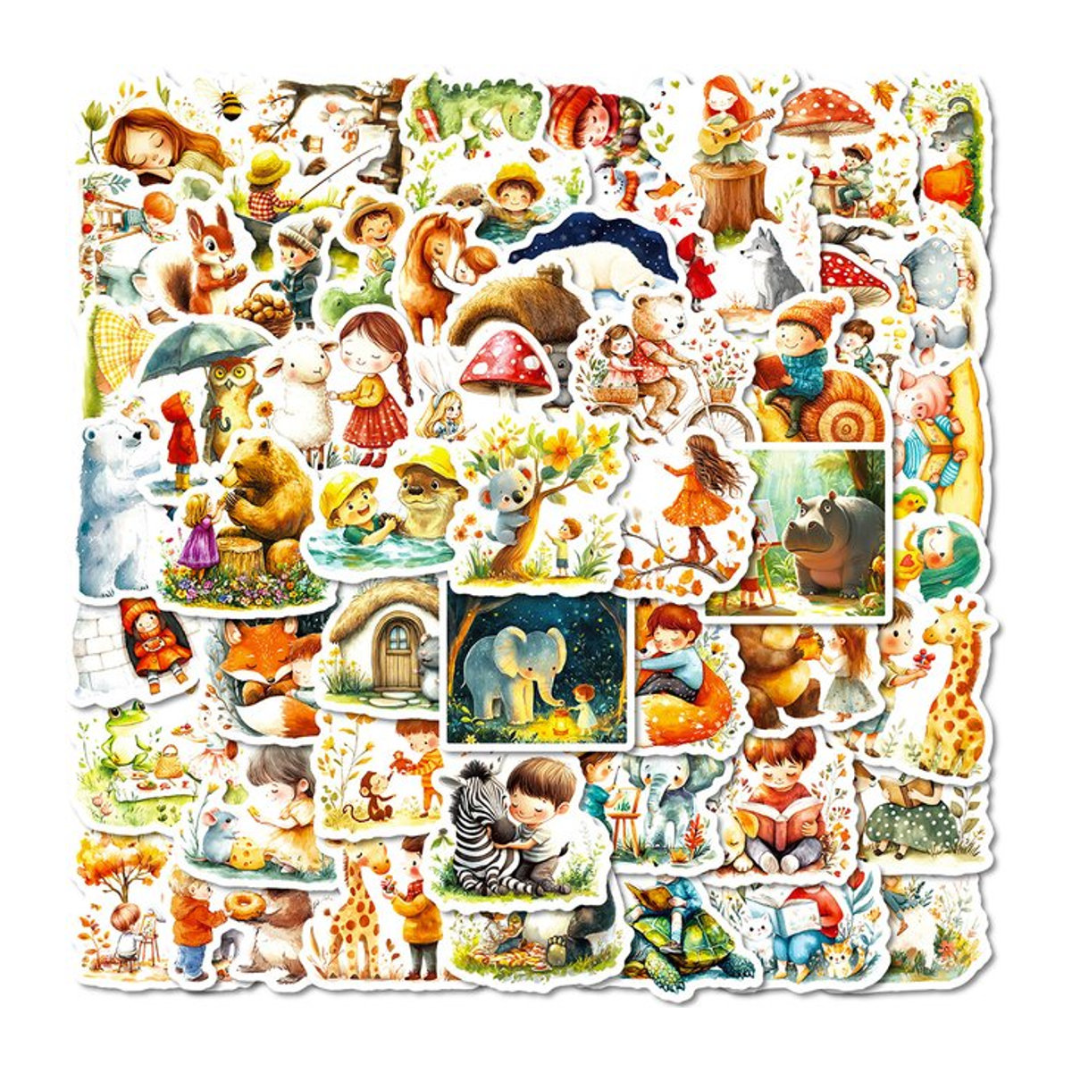 Charile Märchen Wald Cartoon Aufkleber Set, mehrfarbig, Wandmontage für Kinder und Dekoration - Bild 1