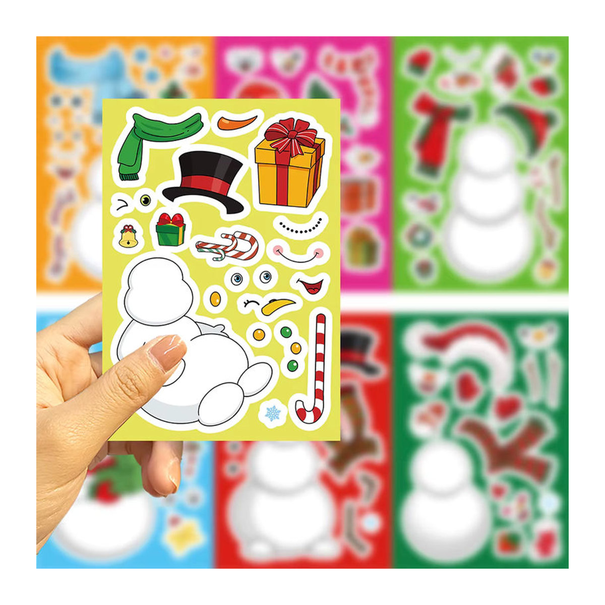Charile Weihnachten Schneemann Puzzle Aufkleber DIY Bastelset für Kinder in Mehrfarbig - Bild 5