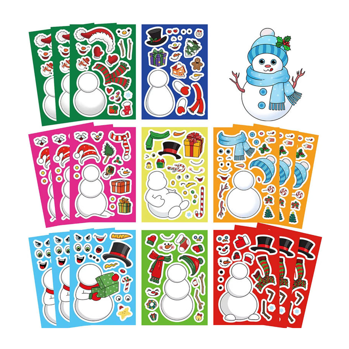 Charile Weihnachten Schneemann Puzzle Aufkleber DIY Bastelset für Kinder in Mehrfarbig - Bild 7