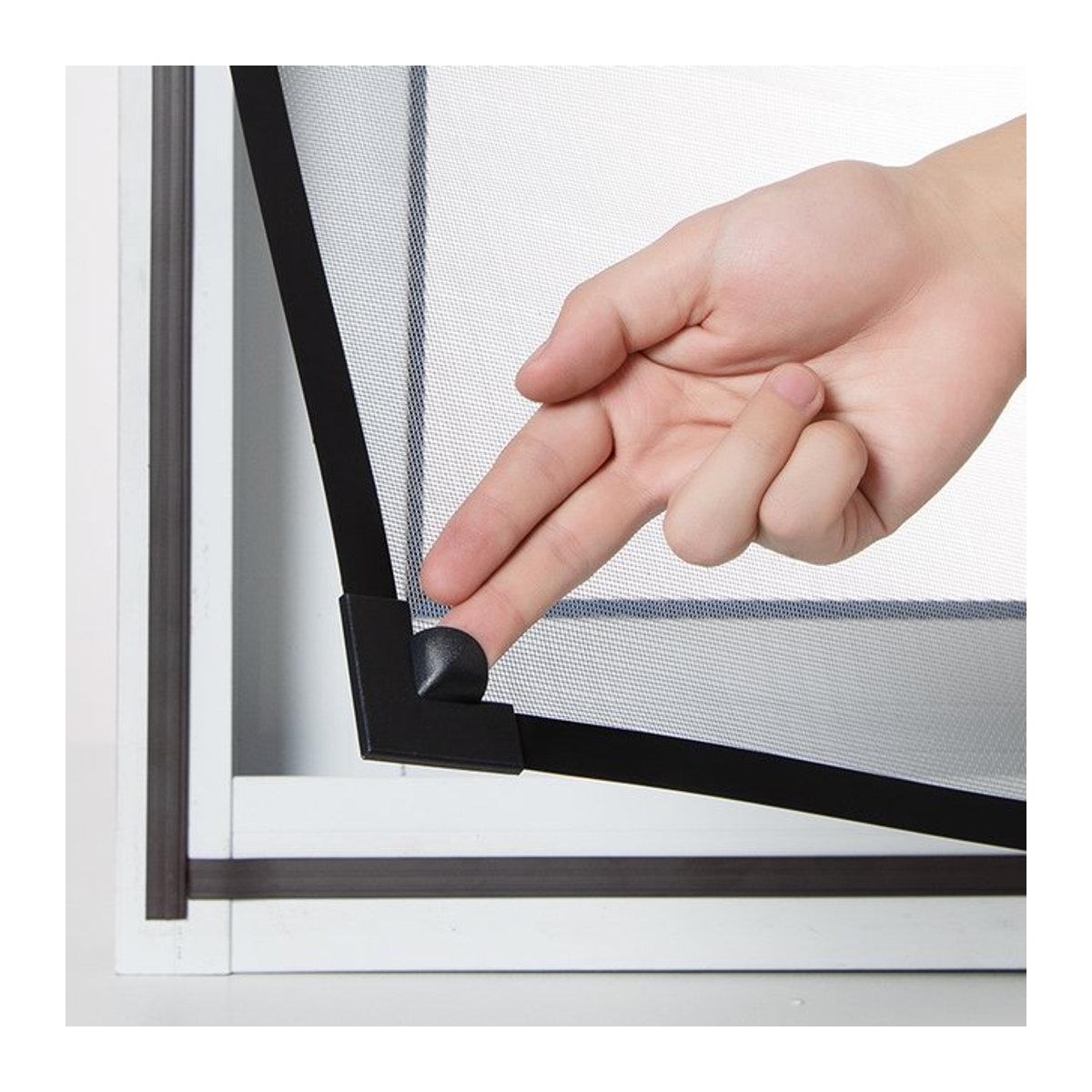 Charm Home Magnetisches Insektenschutzgitter als DIY Fenstergitter aus Tüll Mesh, abnehmbar und waschbar, Grau oder Schwarz - Bild 1