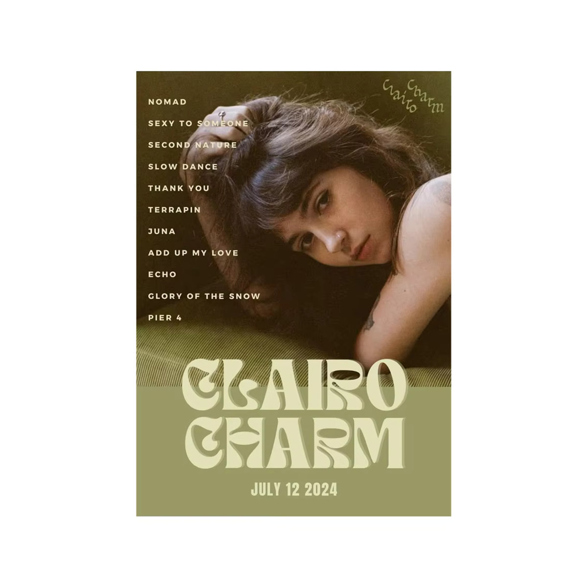 Charm Singer C-Clairo Poster als mehrfarbige Wandkunst im Vintage-Stil, rechteckiges Porträt aus Papier für die Wandmontage - Bild 6