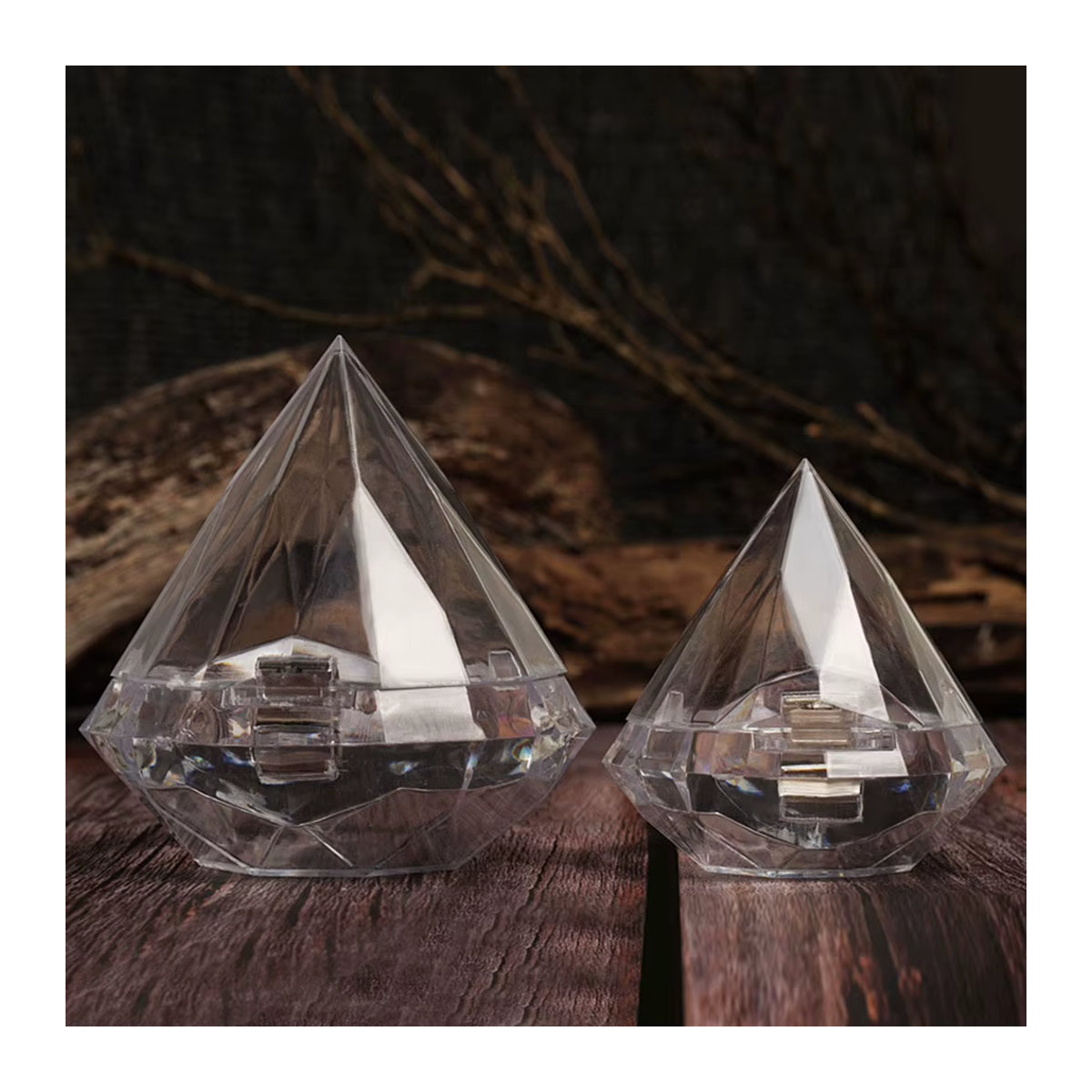 Charmante transparente Geschenkbox aus Kunststoff für Süßigkeiten und Partyzubehör, rechteckig, B/T/H: 28 x 15 x 8 cm - Bild 4