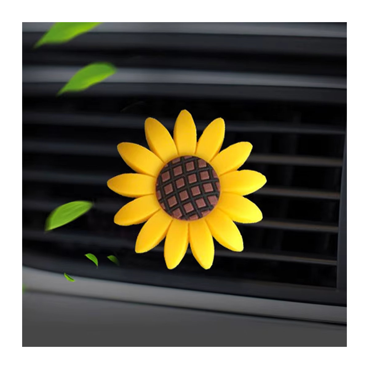 CHEGES 2er-Set Auto Lufterfrischer Sonnenblume Duftclip Gelb mit floralem Duft - Bild 3
