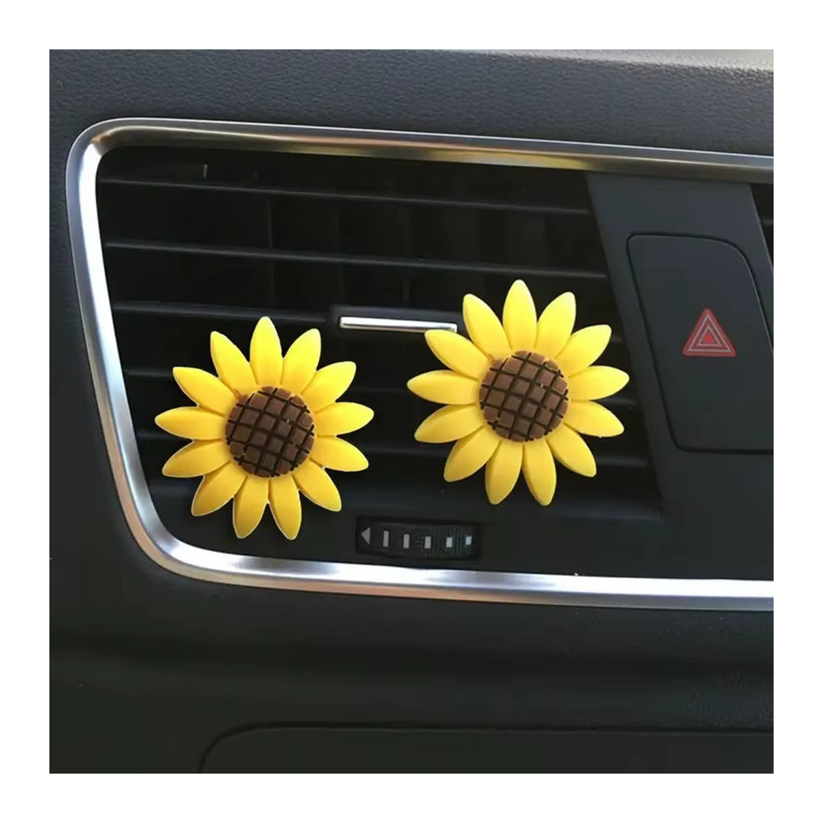 CHEGES 2er-Set Auto Lufterfrischer Sonnenblume Duftclip Gelb mit floralem Duft - Bild 5