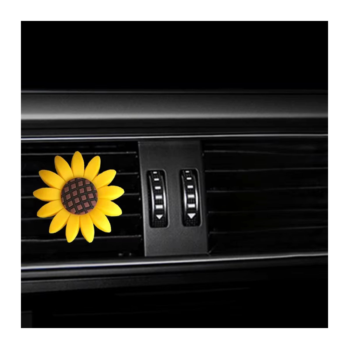 CHEGES 2er-Set Auto Lufterfrischer Sonnenblume Duftclip Gelb mit floralem Duft - Bild 7
