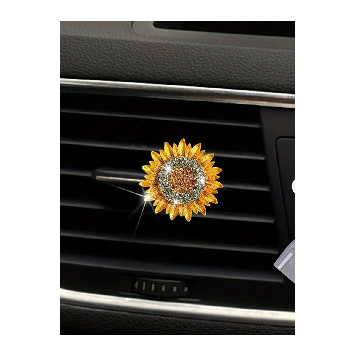 CHEGES Sonnenblumen Fahrzeug Duft Lufterfrischer mit floralem Aroma, Gelb, Kunstharz - Bild 3