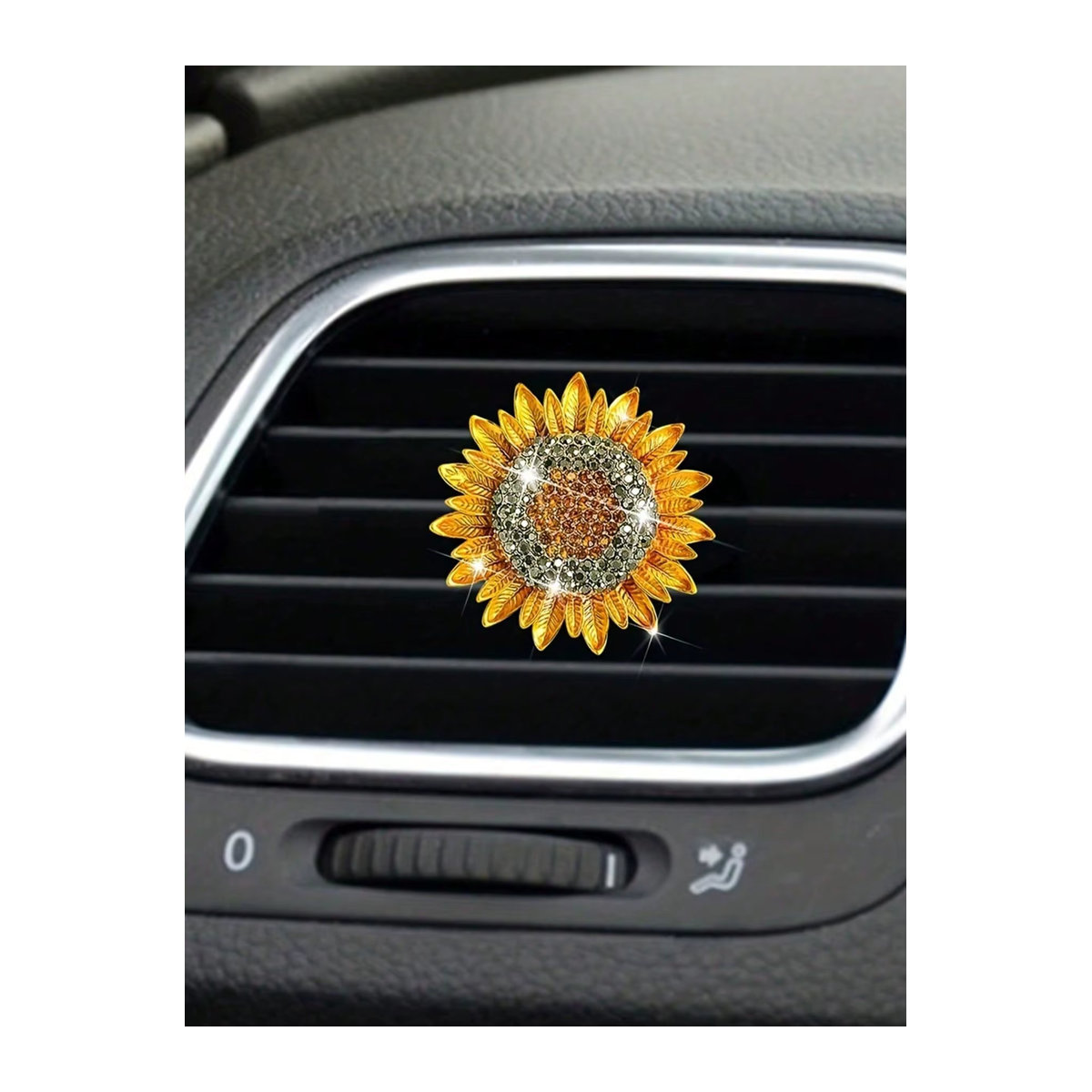 CHEGES Sonnenblumen Fahrzeug Duft Lufterfrischer mit floralem Aroma, Gelb, Kunstharz - Bild 4