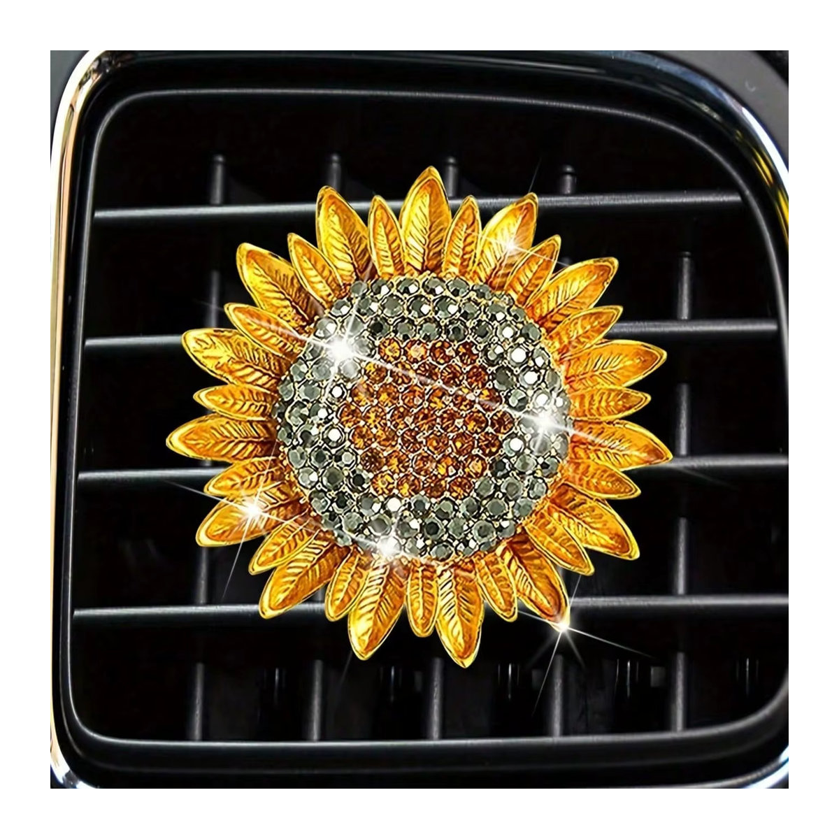 CHEGES Sonnenblumen Fahrzeug Duft Lufterfrischer mit floralem Aroma, Gelb, Kunstharz - Bild 7