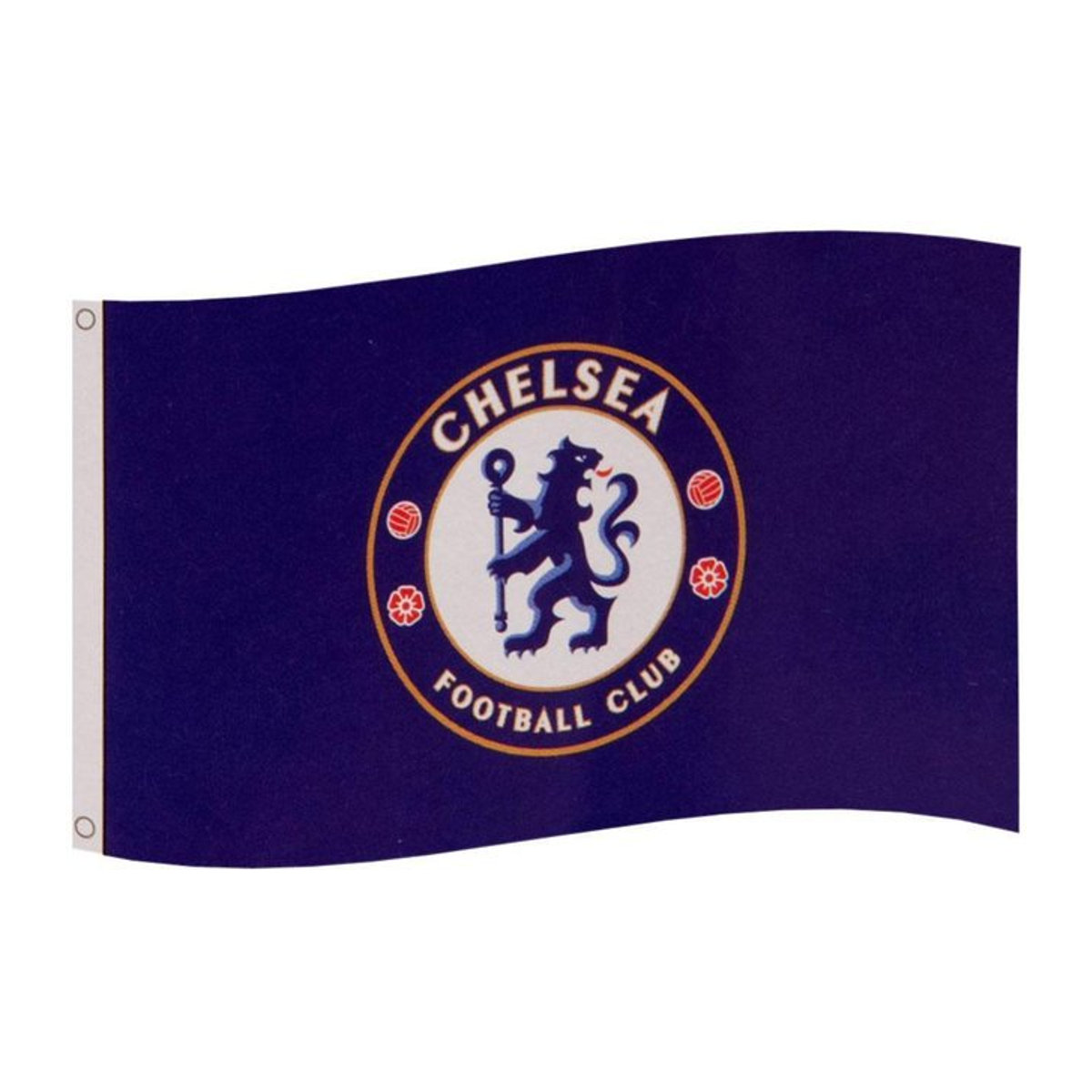Chelsea FC Flagge in Blau, rechteckige Textilflagge zum Aufhängen - Bild 1