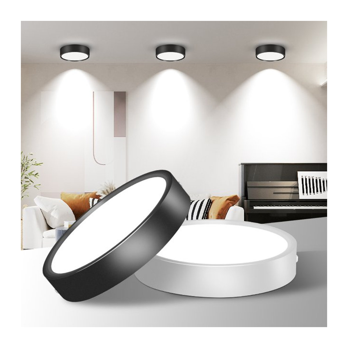 CHENBEN LED Aufputz Downlight Spot Mini Strahler für Wohnzimmer und Korridor in Schwarz oder Weiß - Bild 1