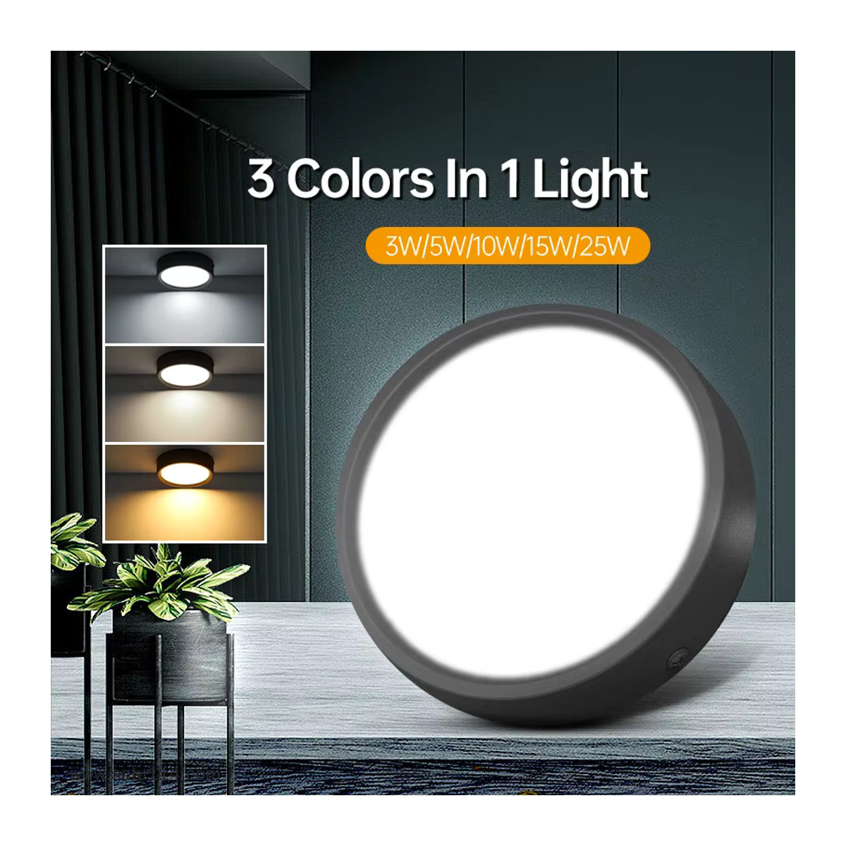 CHENBEN LED Aufputz Downlight Spot Mini Strahler für Wohnzimmer und Korridor in Schwarz oder Weiß - Bild 3