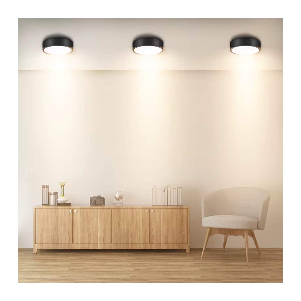 CHENBEN LED Aufputz Downlight Spot Mini Strahler für Wohnzimmer und Korridor in Schwarz oder Weiß - Bild 4