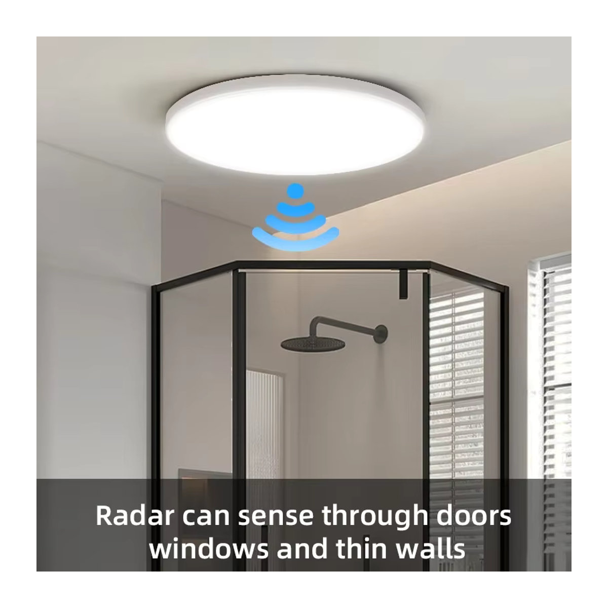 CHENBEN LED Deckenlampe mit Bewegungsmelder in Weiß, wasserdicht IP44, minimalistisches Design, 30 W - Bild 3