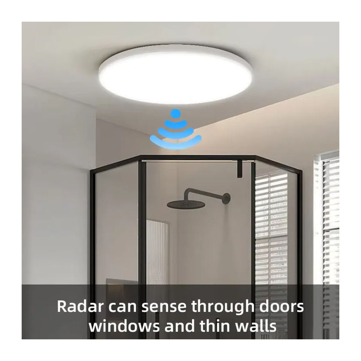 CHENBEN LED Deckenlampe mit Bewegungsmelder, wasserdicht IP44, Weiß, minimalistisches Design - Bild 2