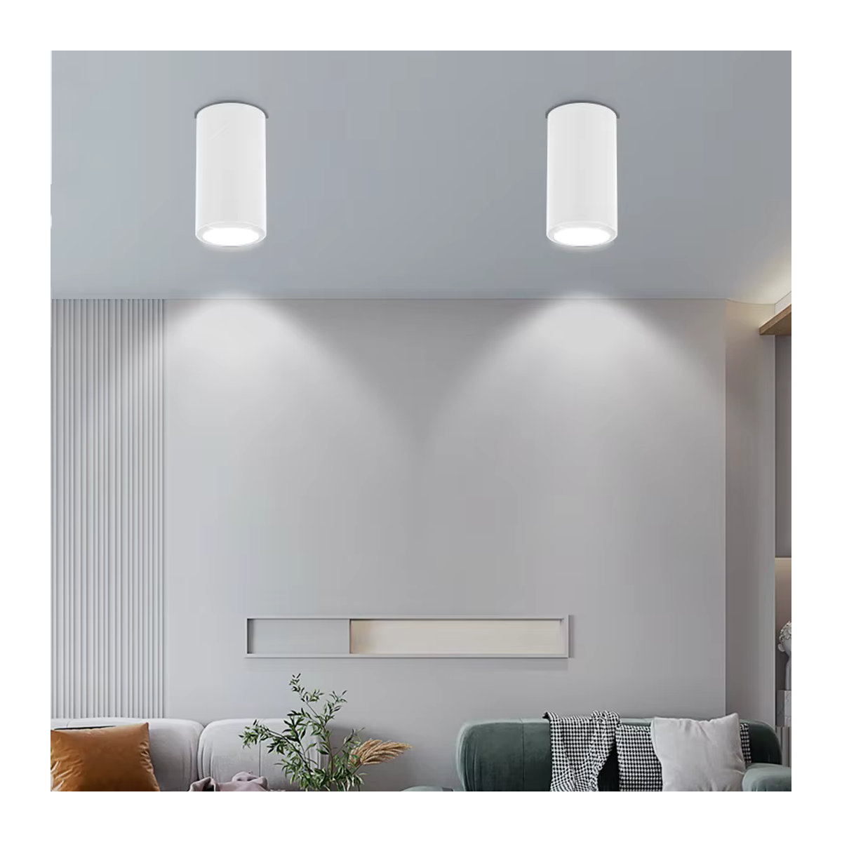 CHENBEN LED Deckenspot GU10 Aufputz Leuchte in Weiß für Wohnzimmer und Schlafzimmer - Bild 3