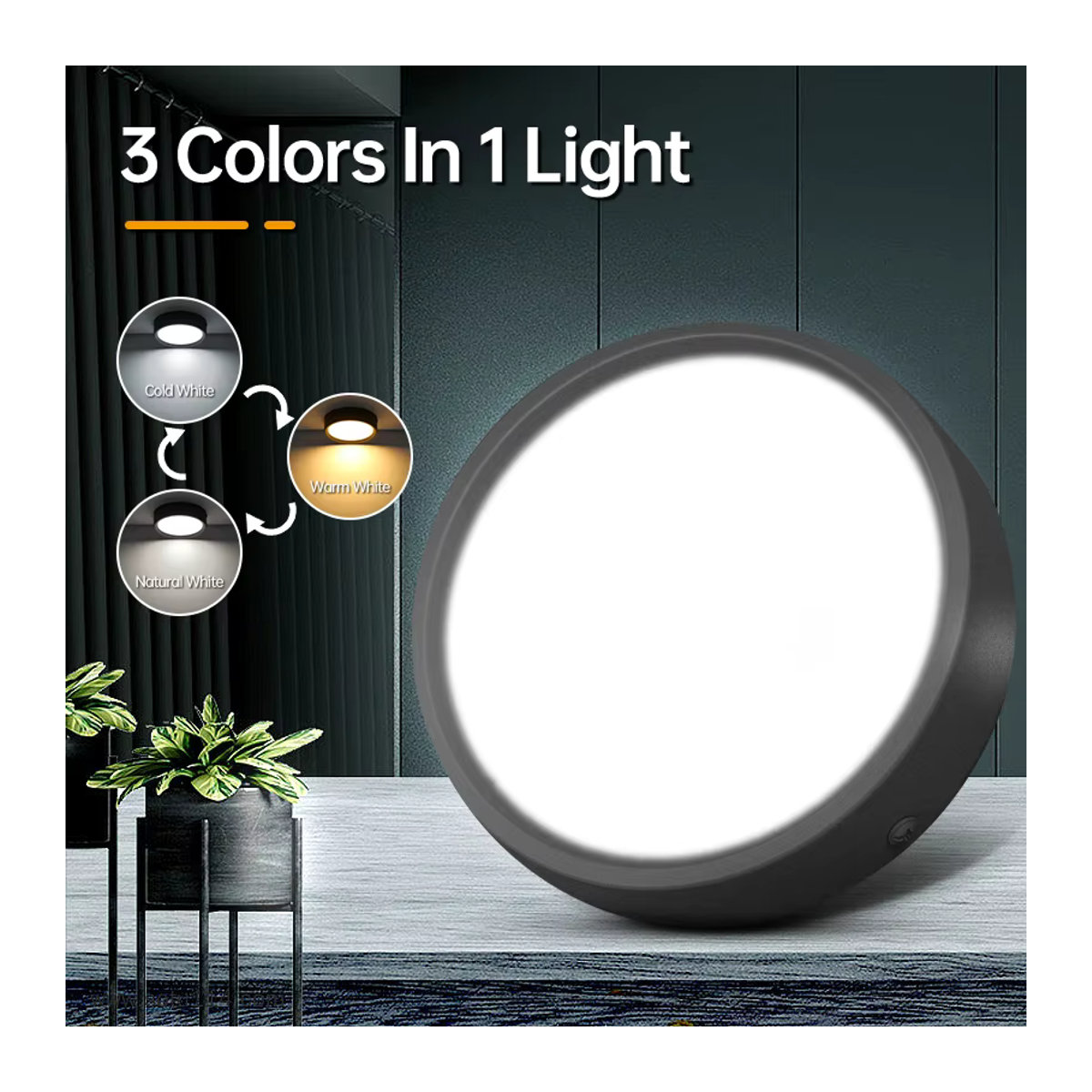 CHENBEN LED Deckenstrahler Modern in Schwarz aus Aluminium mit dreifarbiger Lichtfunktion für Wohnzimmer und Küche - Bild 2