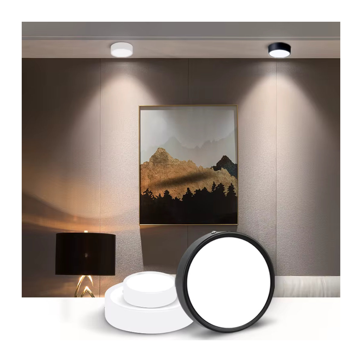 CHENBEN LED Downlight Spot Deckenleuchte dimmbar mit dreifarbiger Beleuchtung für Wohnzimmer, Küche und Schlafzimmer im minimalistischen Design - Bild 3