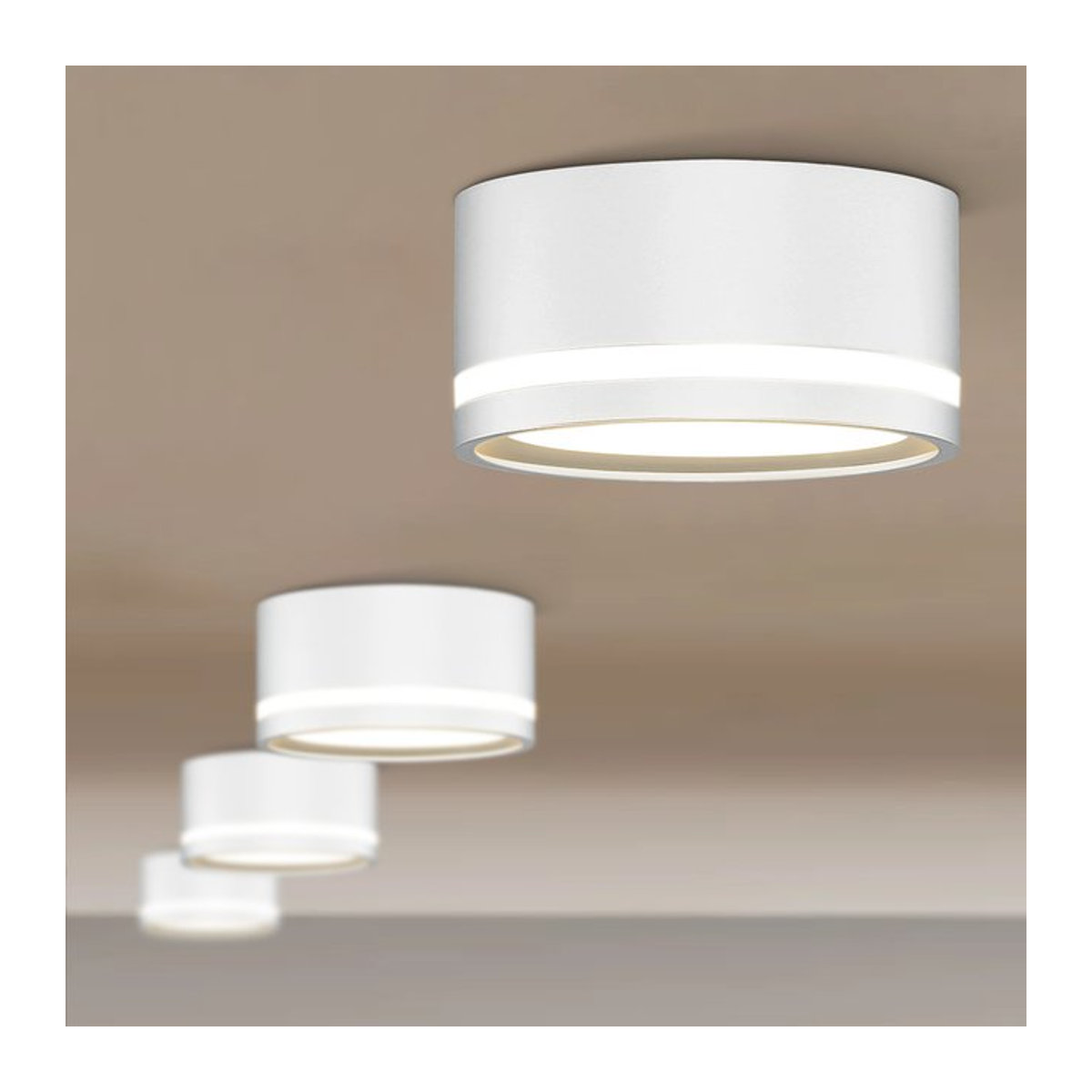 CHENBEN LED Einbaustrahler GX53 Deckenleuchte aus Aluminium in Weiß für Wohnzimmer und Küche - Bild 1