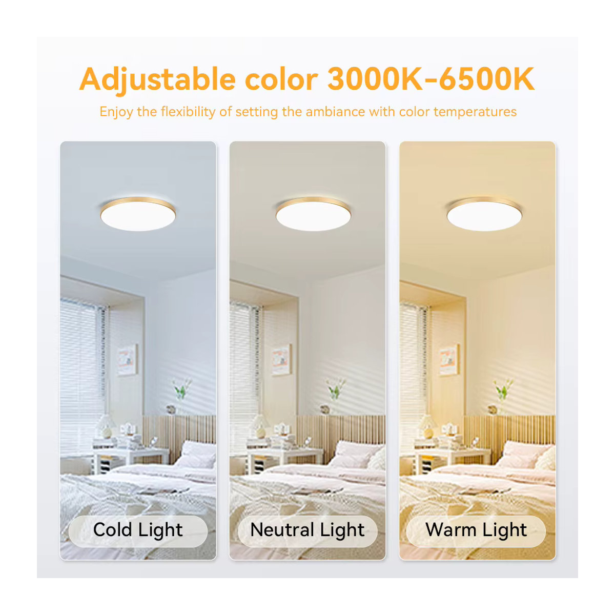 CHENBEN LED Kronleuchter in Weiß im minimalistischen Design für Wohnzimmer, Schlafzimmer und Flur - Bild 3