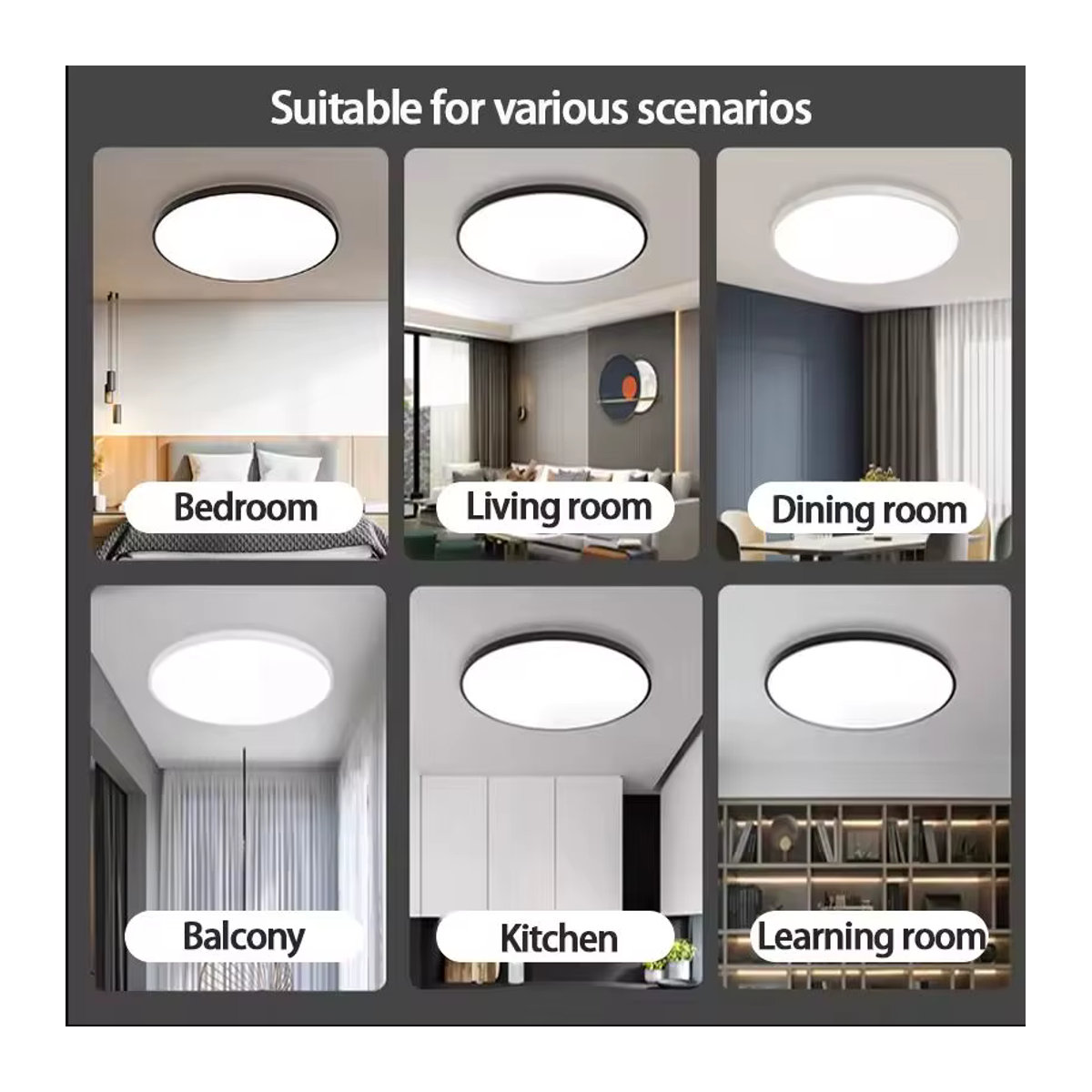 CHENBEN LED Kronleuchter in Weiß im minimalistischen Design für Wohnzimmer, Schlafzimmer und Flur - Bild 4